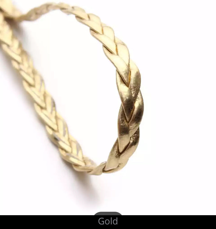Plaited Leather Cord - AU