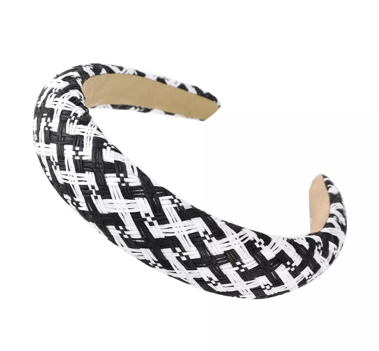 Headbands: Paper Straw Padded Patterned - CA