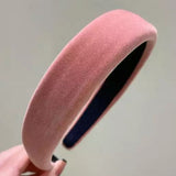 dusty pink velvet slightly padded headbands 