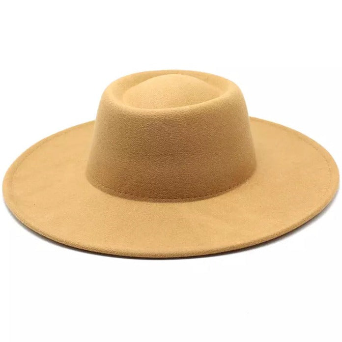 mustard Blocked Hat Base: Spanish Pork Pie