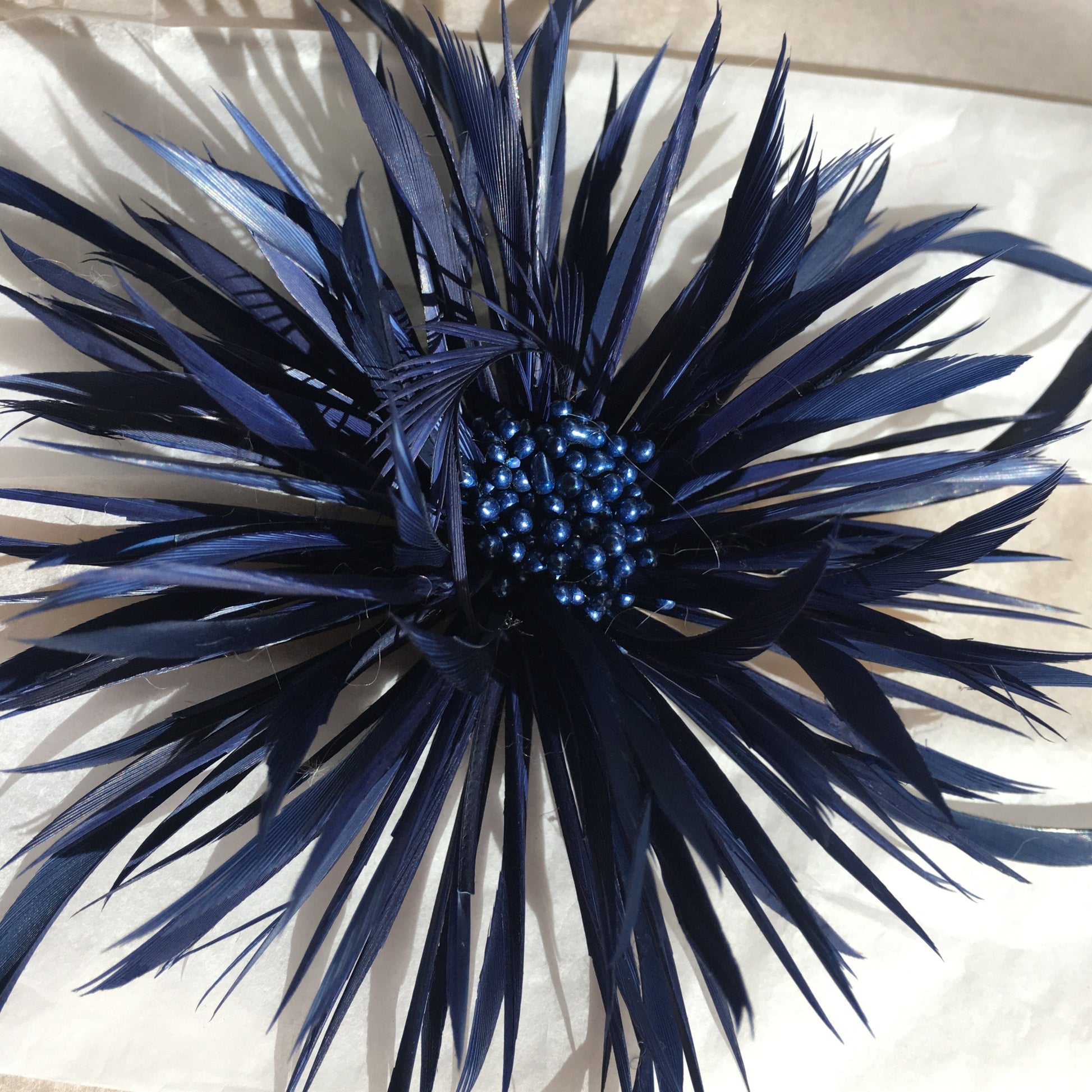 Biot (F1837) Feather Flower - navy