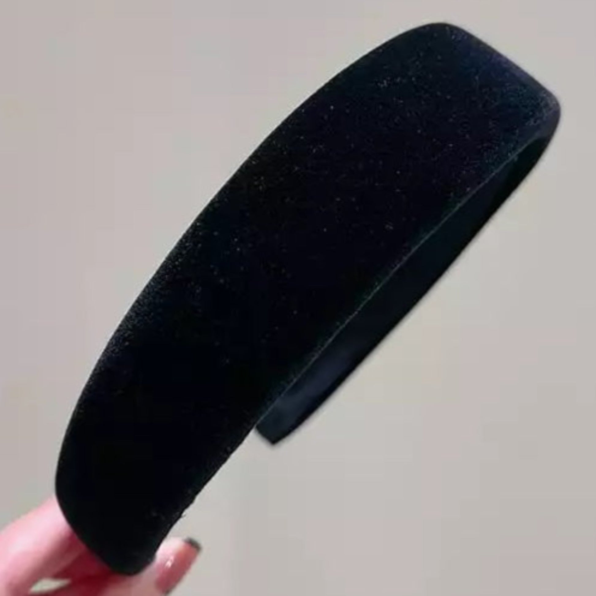 black velvet slightly padded headbands 
