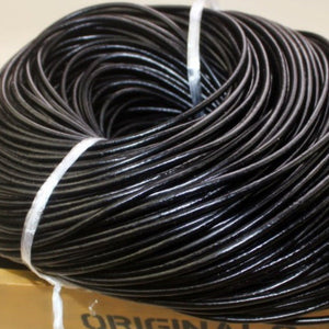 black round 5mm leather cord