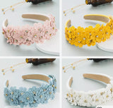 Padded Headband with flowers and Crystals - AU