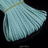 light blue Braided/Plaited Leather Cord
