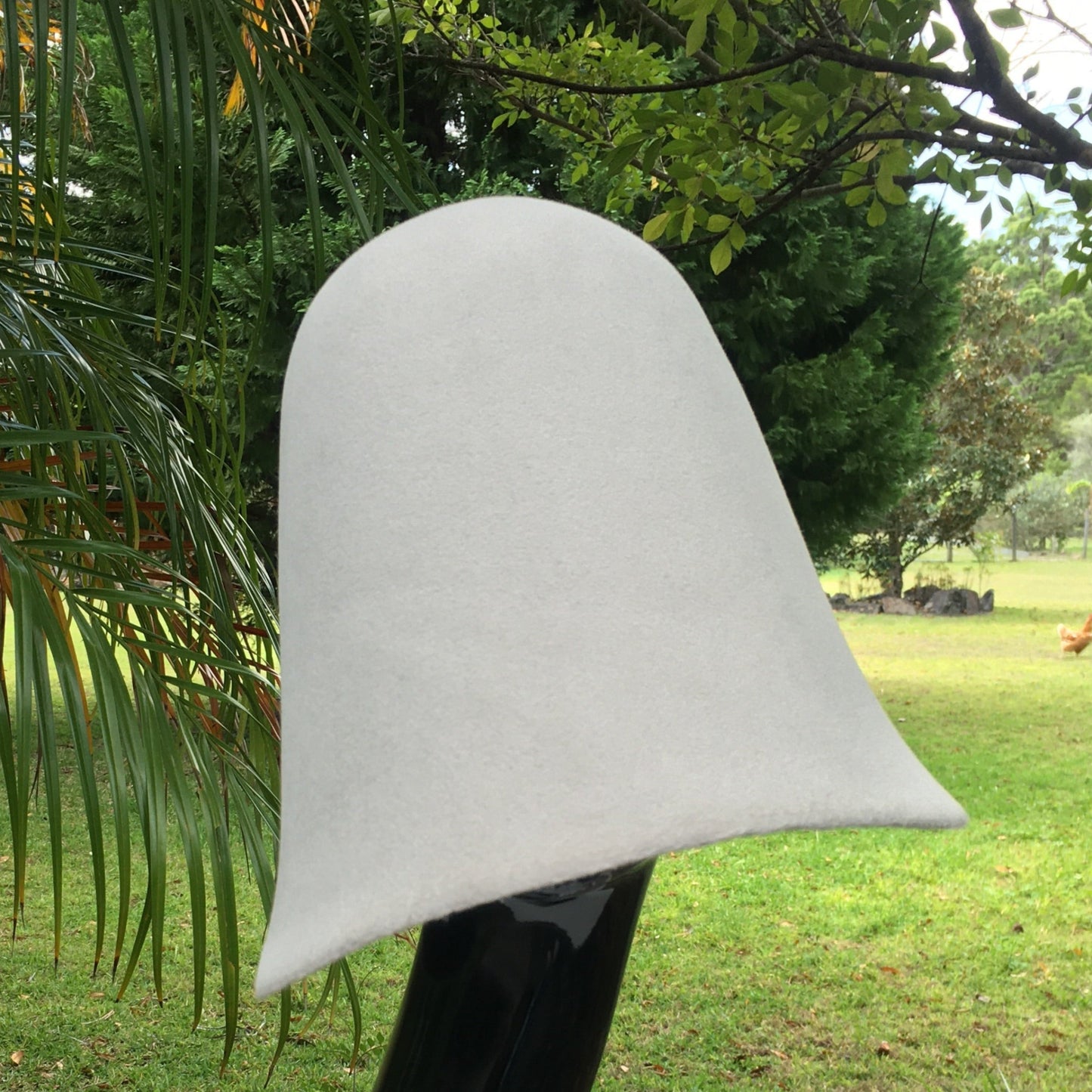 ash grey fur felt hoods