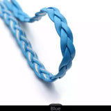 blue Braided/Plaited Leather Cord