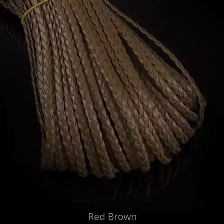 red brown Braided/Plaited Leather Cord