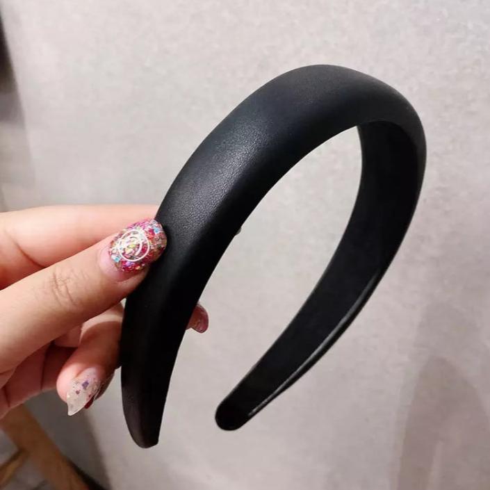 Faux Leather Slightly Padded Headbands back
