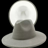 Blocked Hat Base: Double-blocked Ottway trilby fedora grey white