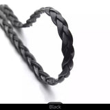 black Braided/Plaited Leather Cord