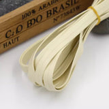 cream  10mm Faux Leather Bias Tape 