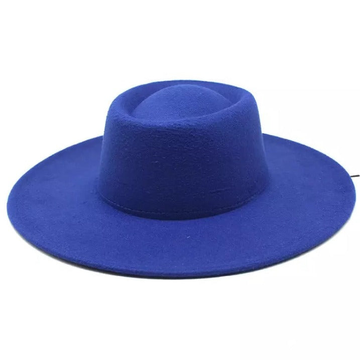 royal blue Blocked Hat Base: Spanish Pork Pie