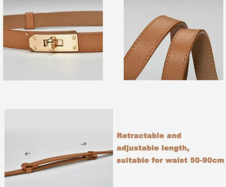 Hat Band - Luxury Split Leather Adjustable Gold / Silver Alloy Buckle - AU