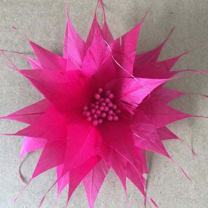 Spikey Feather Flower Minature (EF1099) pink peacock