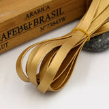gold  10mm Faux Leather Bias Tape 