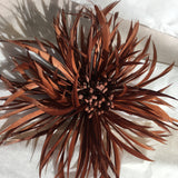 Biot (F1837) Feather Flower - chocolate
