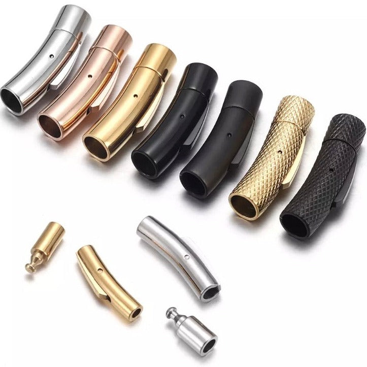 clips 5mm round leather cord