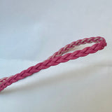 dark pink Braided/Plaited Leather Cord