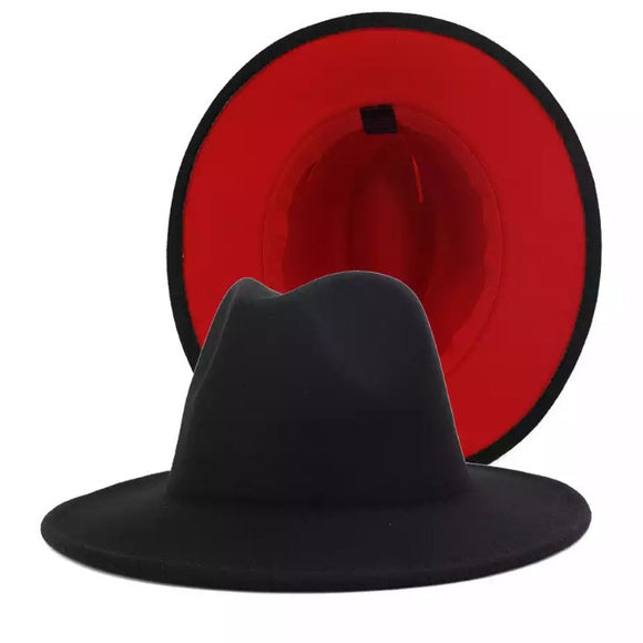 Blocked Hat Base: Double-blocked Ottway trilby fedora red black