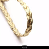 gold Braided/Plaited Leather Cord