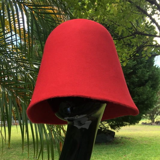 red velour fur felt hoods