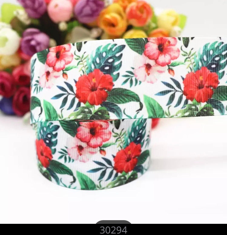 Floral Grosgrain Ribbon - AU