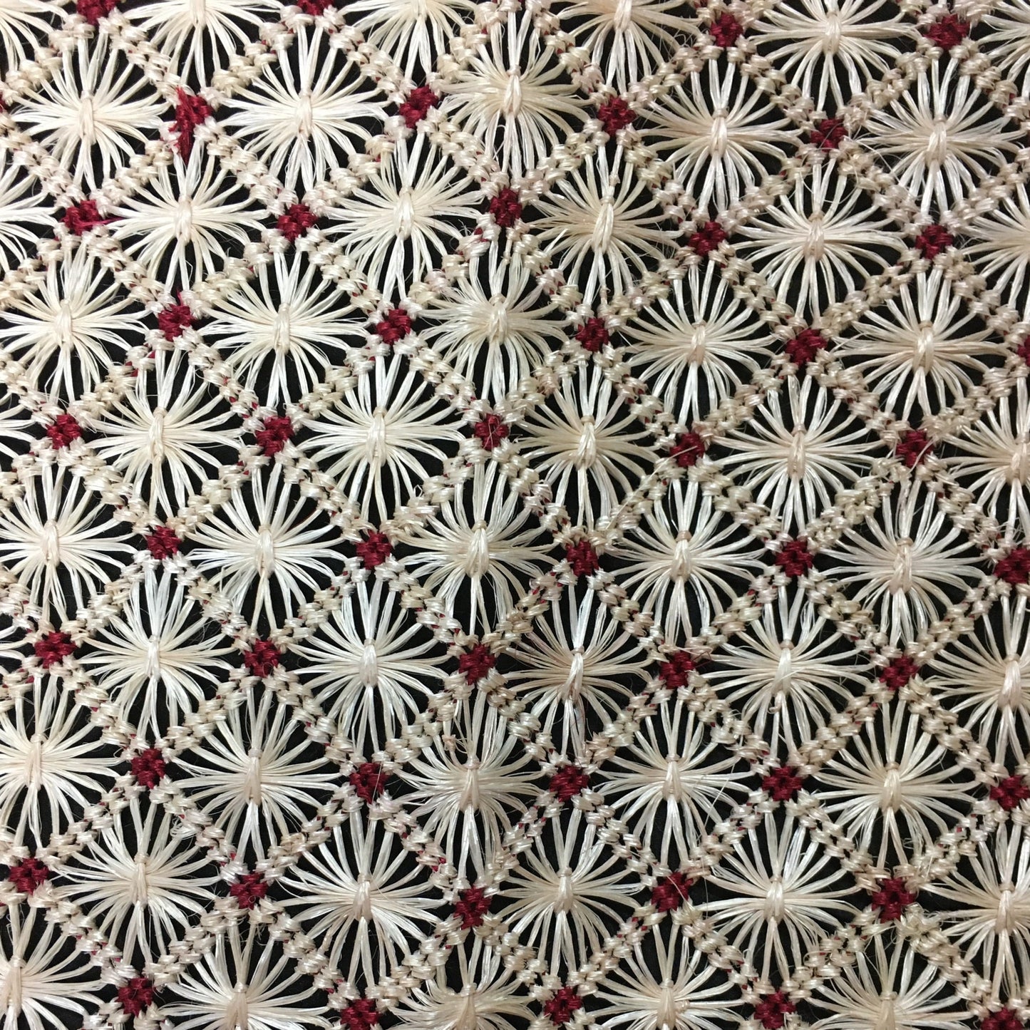 Abaca mat - design a - natural & red
