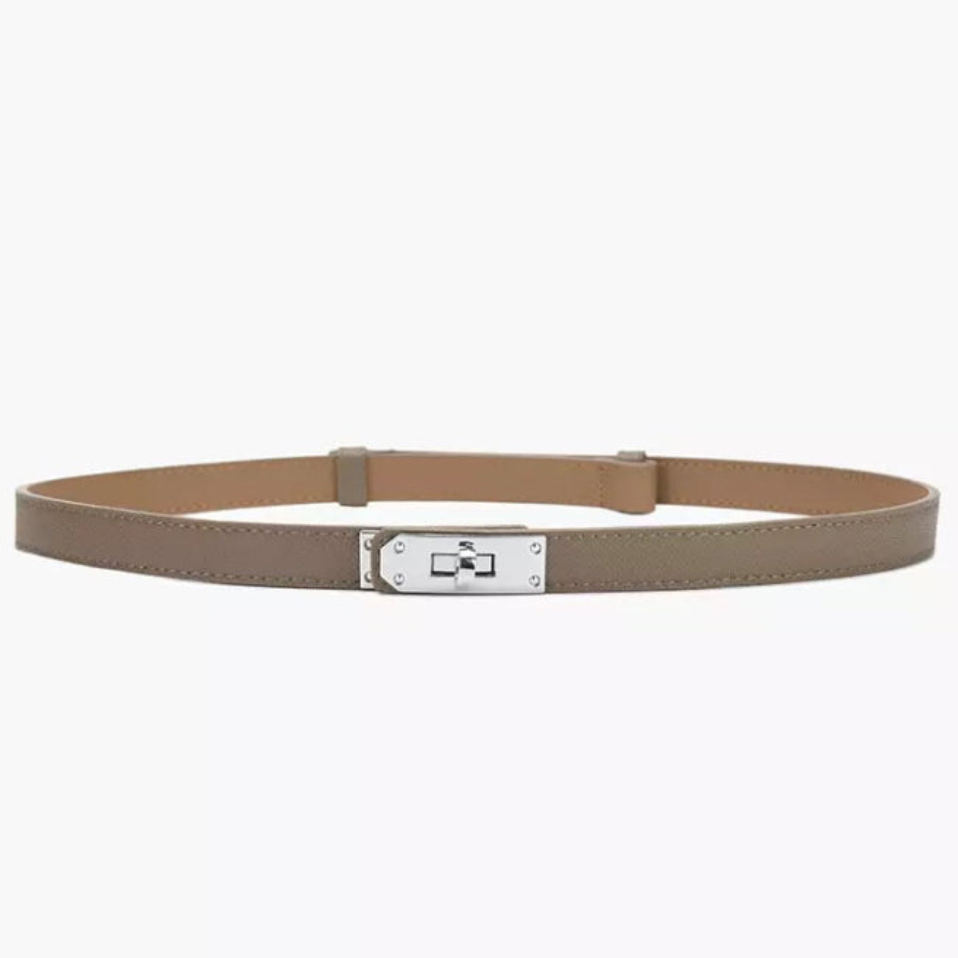 fawn hat band luxury split leather adjustable silver buckle
