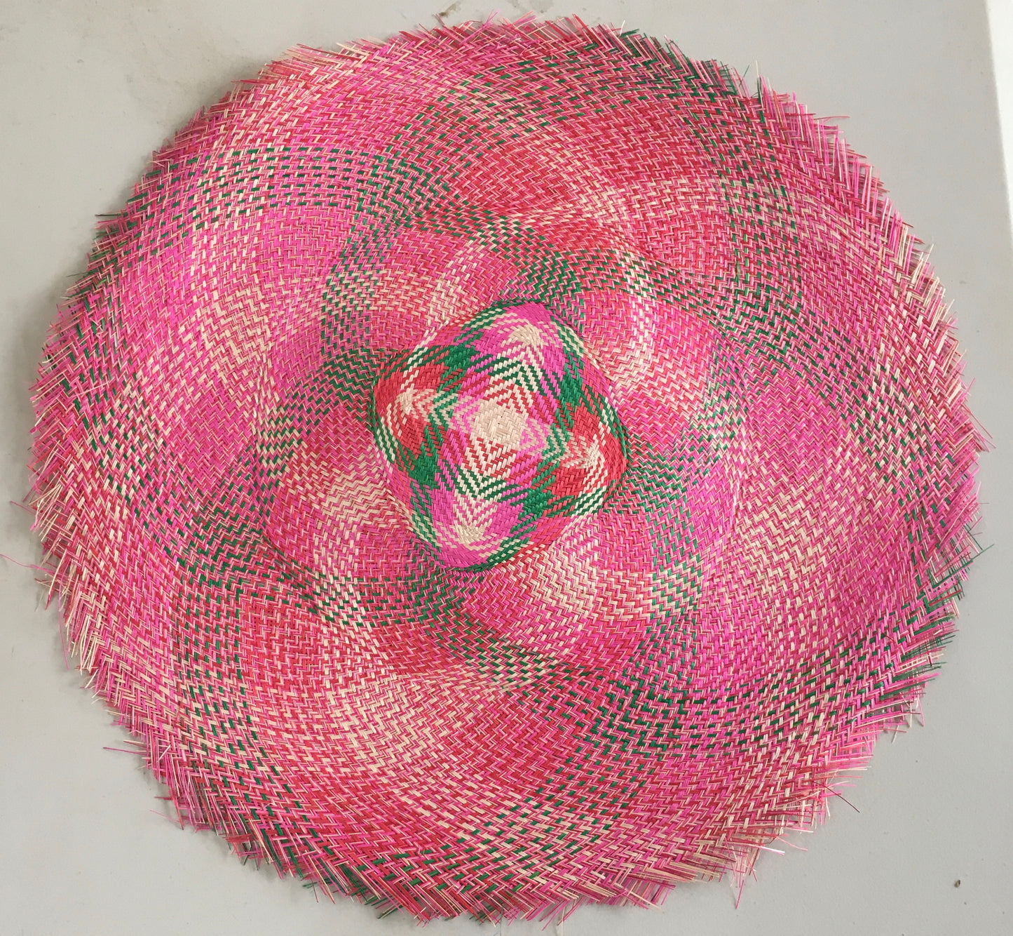 Buntal Mats - Swirls / Checkerboard - Large [23"]  - AU