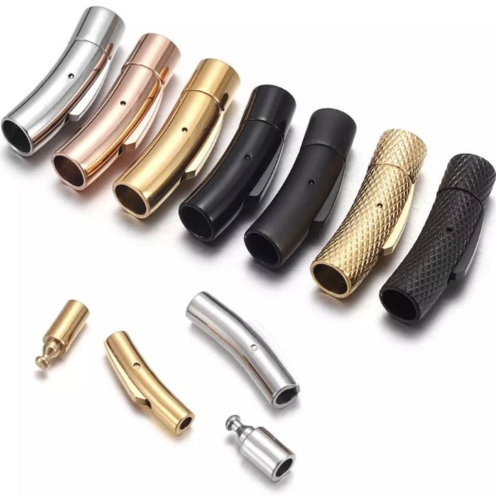 bollard clips Braided leather cord round 
