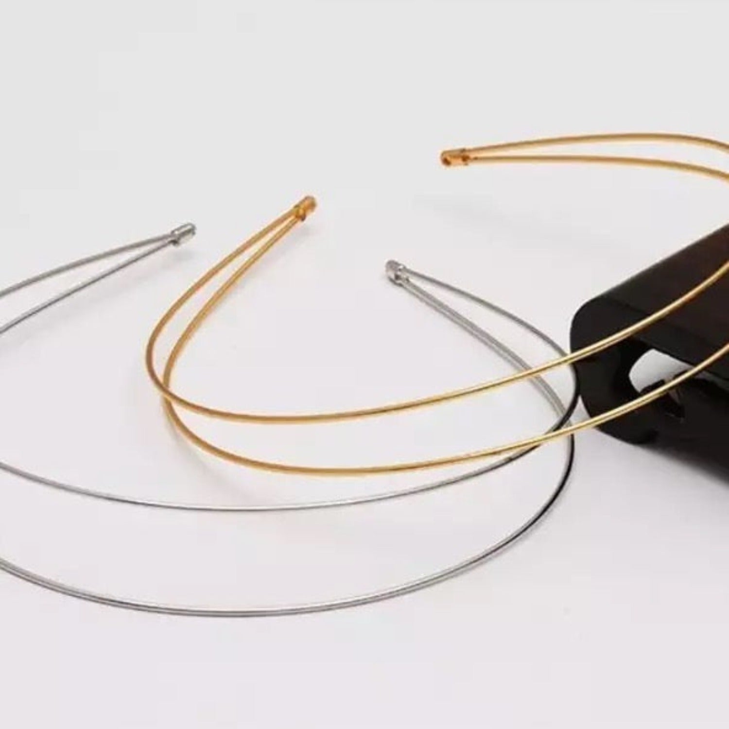 gold  / silver double row metal headbands