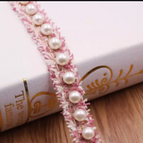 Beaded Trim - [2.5cm] Pearl Braid Trim [per 1m] - AU