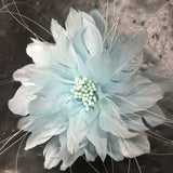 Feather Flower with Peacock Fringes (EF1097) - AU - B Unique Millinery