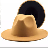 Blocked Hat Base: Double-blocked Ottway trilby fedora caramel black