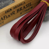 dark red  10mm Faux Leather Bias Tape 