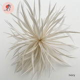 ivory Biot Feather Star Flower on Wire