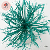 jade Biot Feather Star Flower on Wire