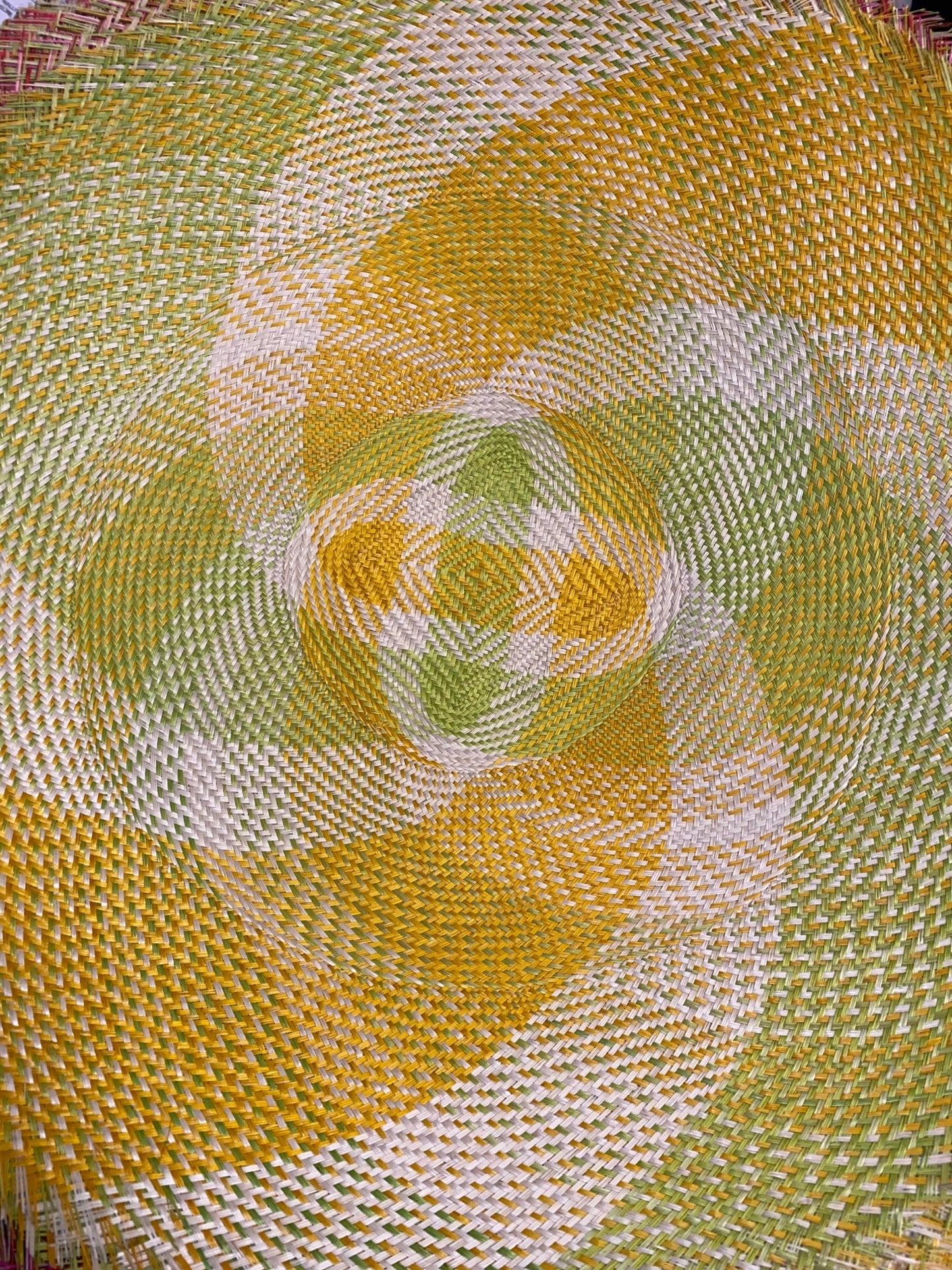 Buntal Mats - Swirls / Checkerboard - Large [23"]  - AU