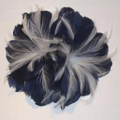 Double Feather Flower (F1418) - AU - B Unique Millinery