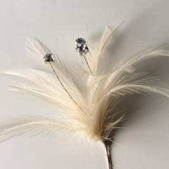 Small Diamontee Feather Mount Centres (FBN1610) - AU - B Unique Millinery