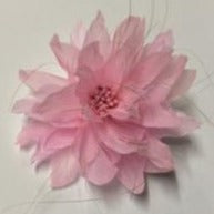 Feather Flower with Peacock Fringes (EF1097) pale pink