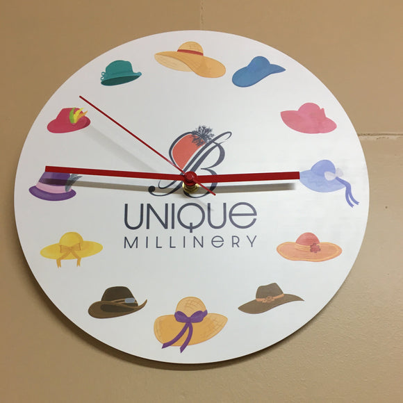 Personalised Hat Wall Clock - B Unique Millinery