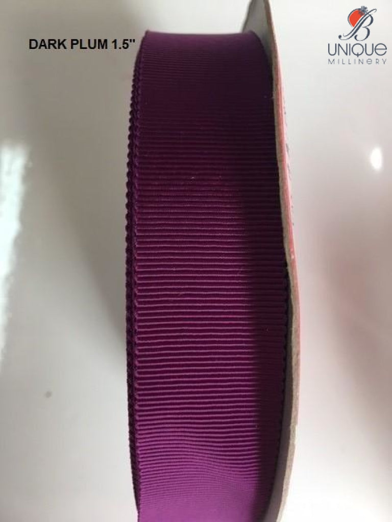 Petersham Ribbon [1 1/2 / 38Mm] - Au Dark Plum 1/2/38Mm] (Code #90) [/m] Poly