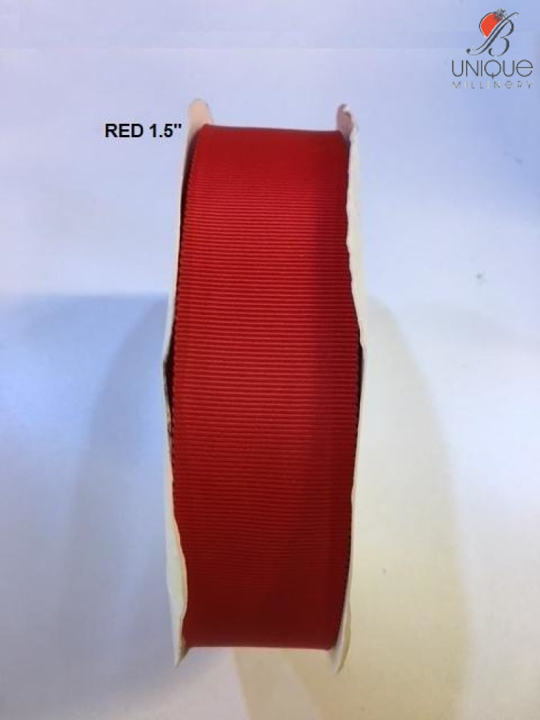 Petersham Ribbon [1 1/2 / 38Mm] - Au Red 1/2/38Mm] (Code #40) [/m] Poly