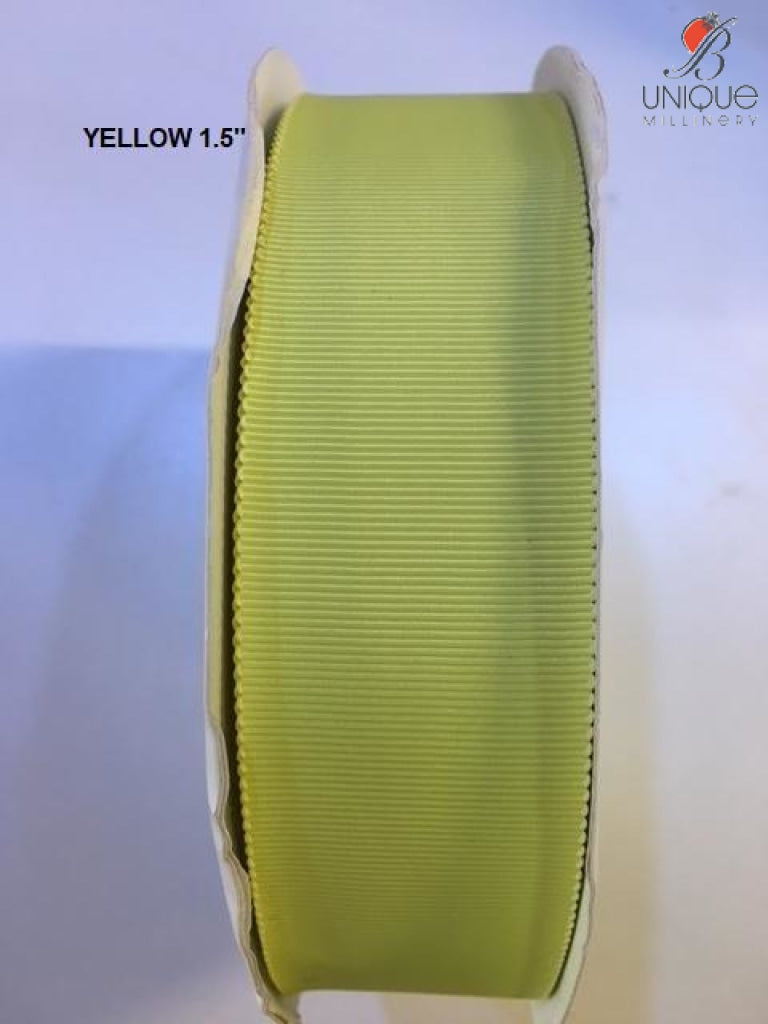 Petersham Ribbon [1 1/2 / 38Mm] - Au Yellow 1/2/38Mm] (Code #96) [/m] Poly
