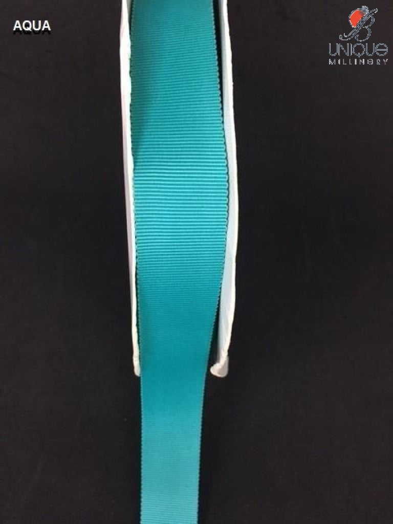 Petersham Ribbon [1/25Mm & 5/8/15Mm] - Au Aqua [1] (Code #69) [/m] Poly