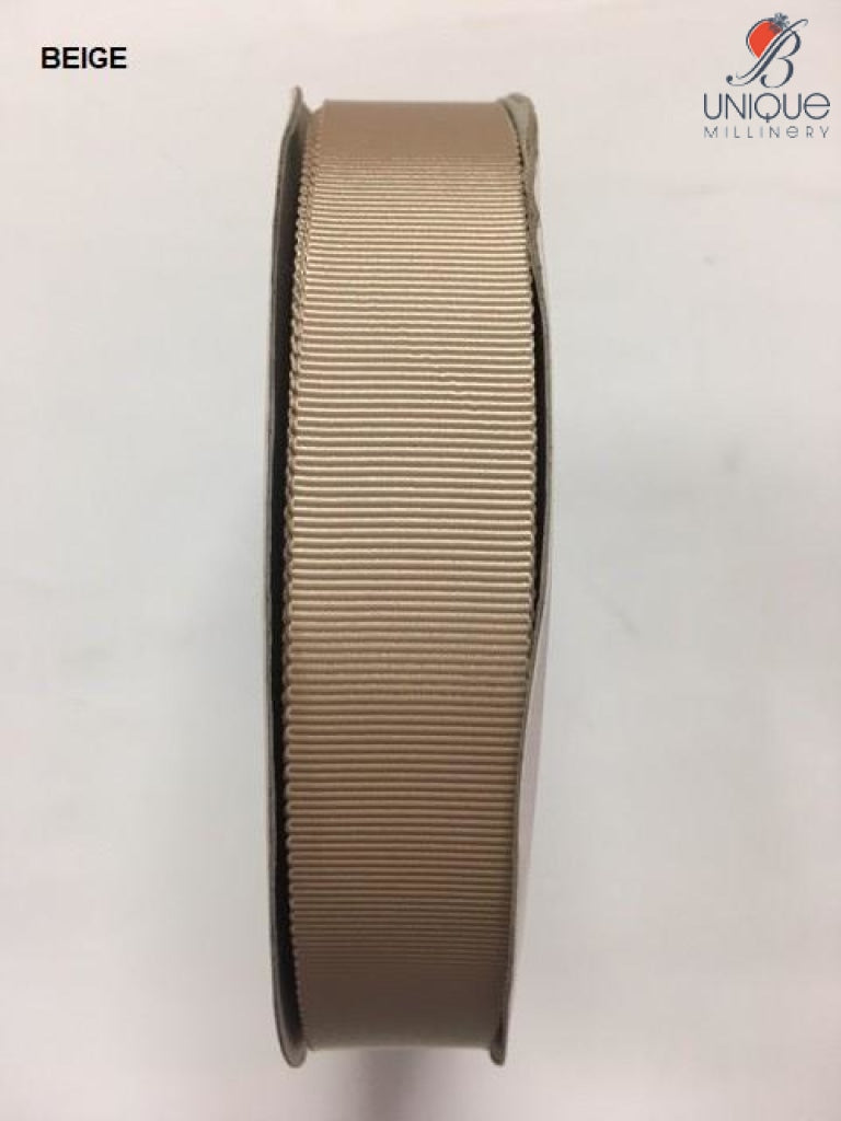 Petersham Ribbon [1/25Mm & 5/8/15Mm] - Au Beige [1] (Code #202) [/m] Poly