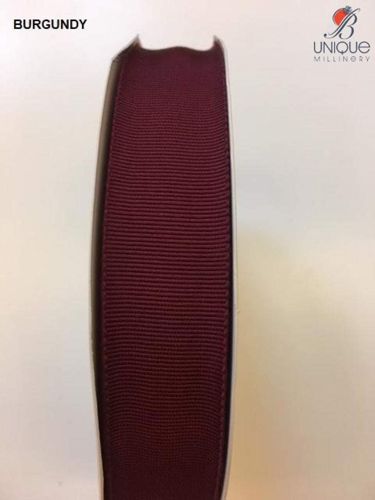 Petersham Ribbon [1/25Mm & 5/8/15Mm] - Au Burgundy [1] (Code #277) [/m] Poly