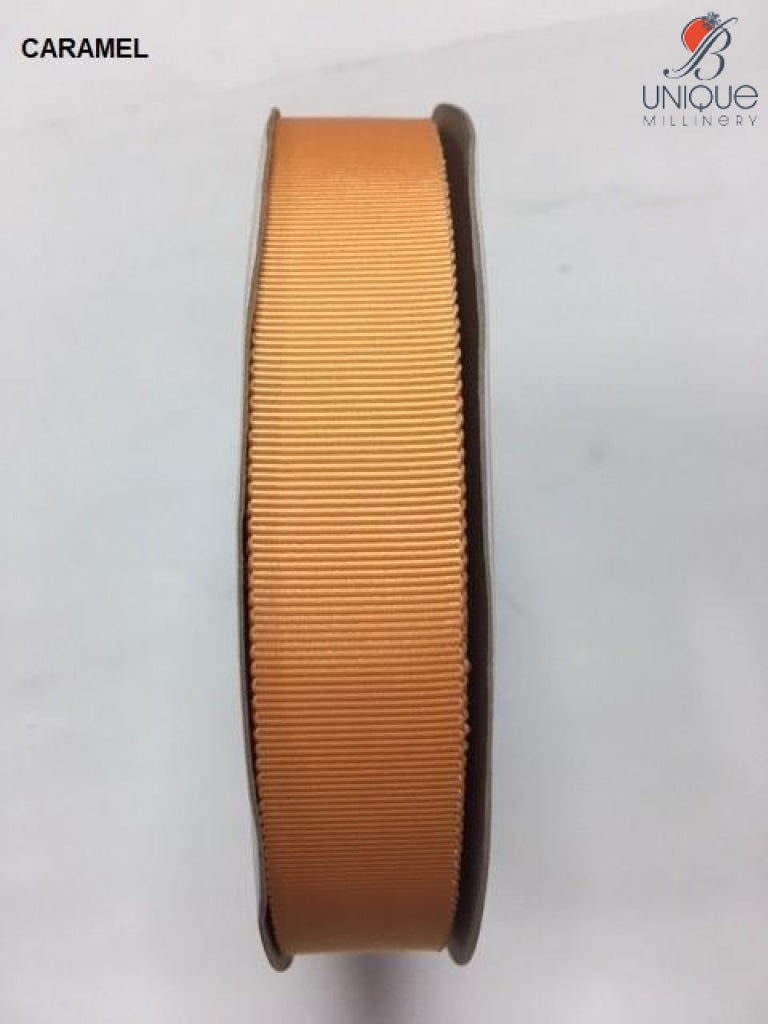 Petersham Ribbon [1/25Mm & 5/8/15Mm] - Au Caramel [1] (Code#693) [/m] Poly